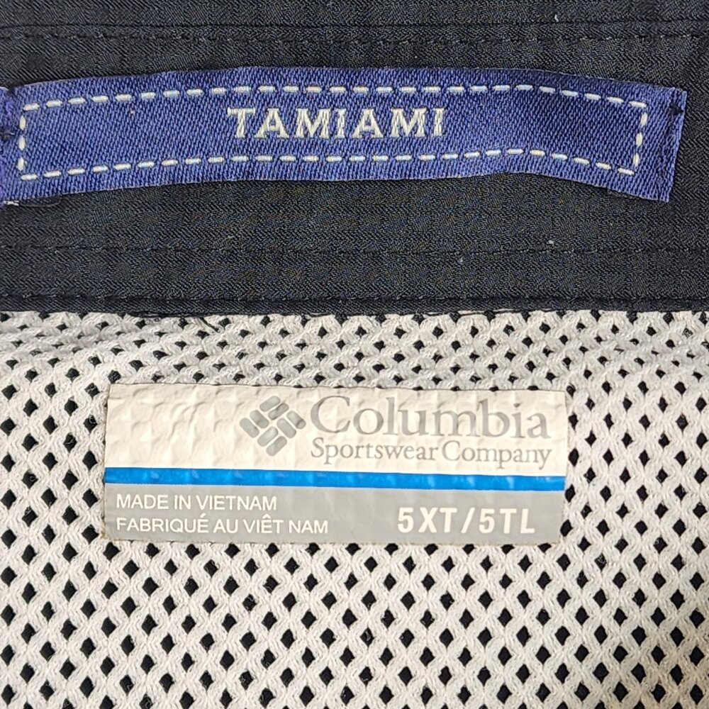 Columbia PFG Bahama Shirt Mens 5XT Tall Black Short Sleeve Vented Omni Shade - Picture 7 of 14